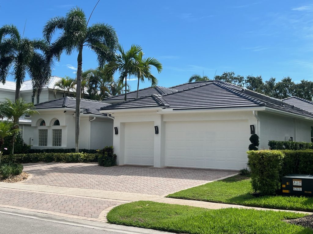 New tile roof completed by Caldwell Roofing on a South Florida home