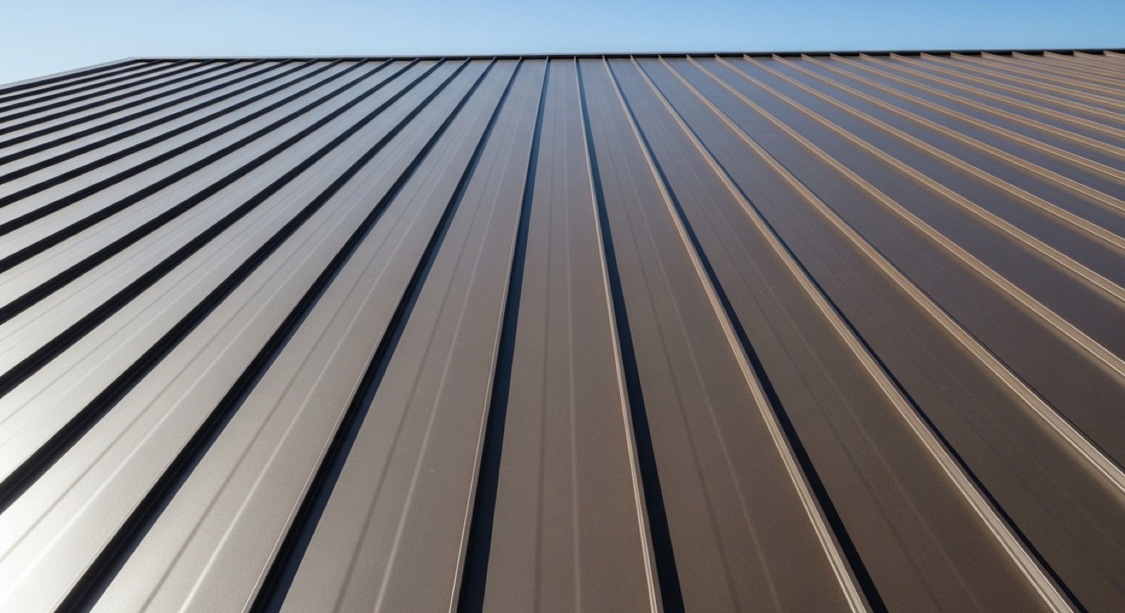 Standing seam metal roof detail on a coastal Florida home