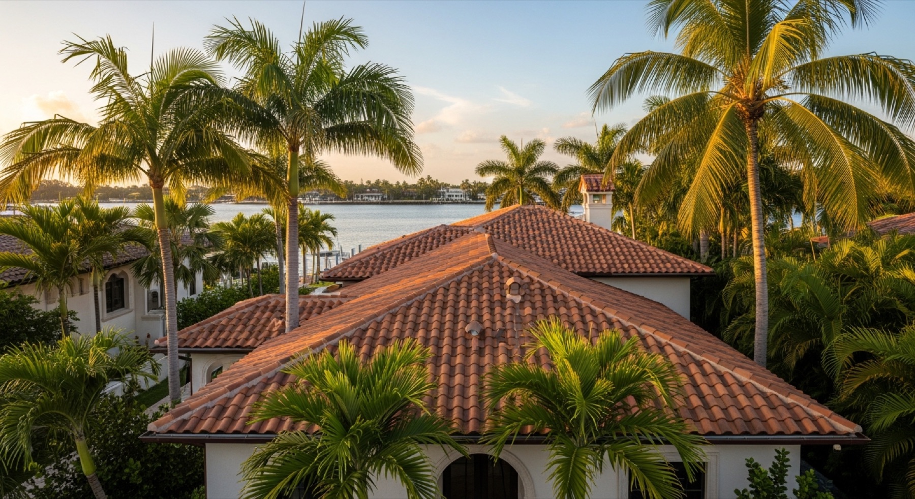 Concrete tile roof on a Jupiter, Florida home